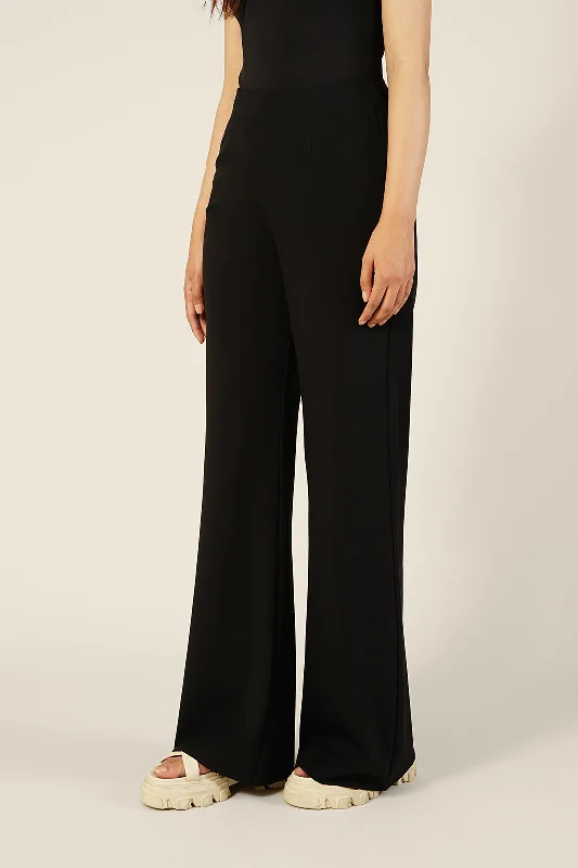 Black Wide-Legged Pants