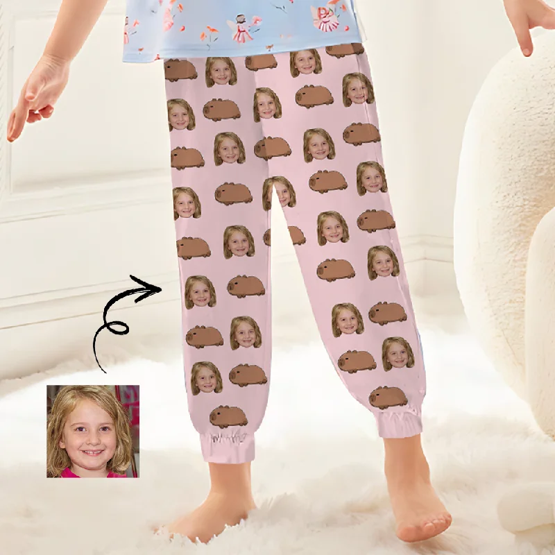 【Flash Sale】Custom Face Kid's Capibala Long Pajama Pants Best Gifts for Children