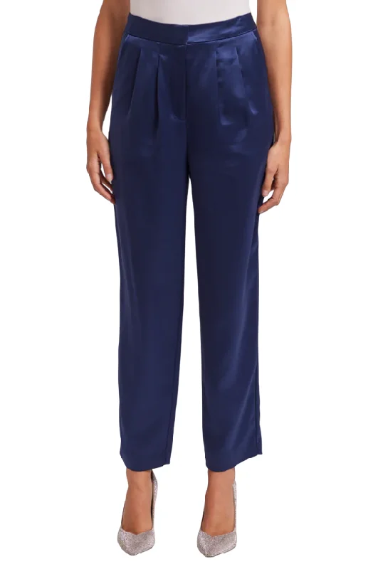 Keaton Satin Pants - Navy