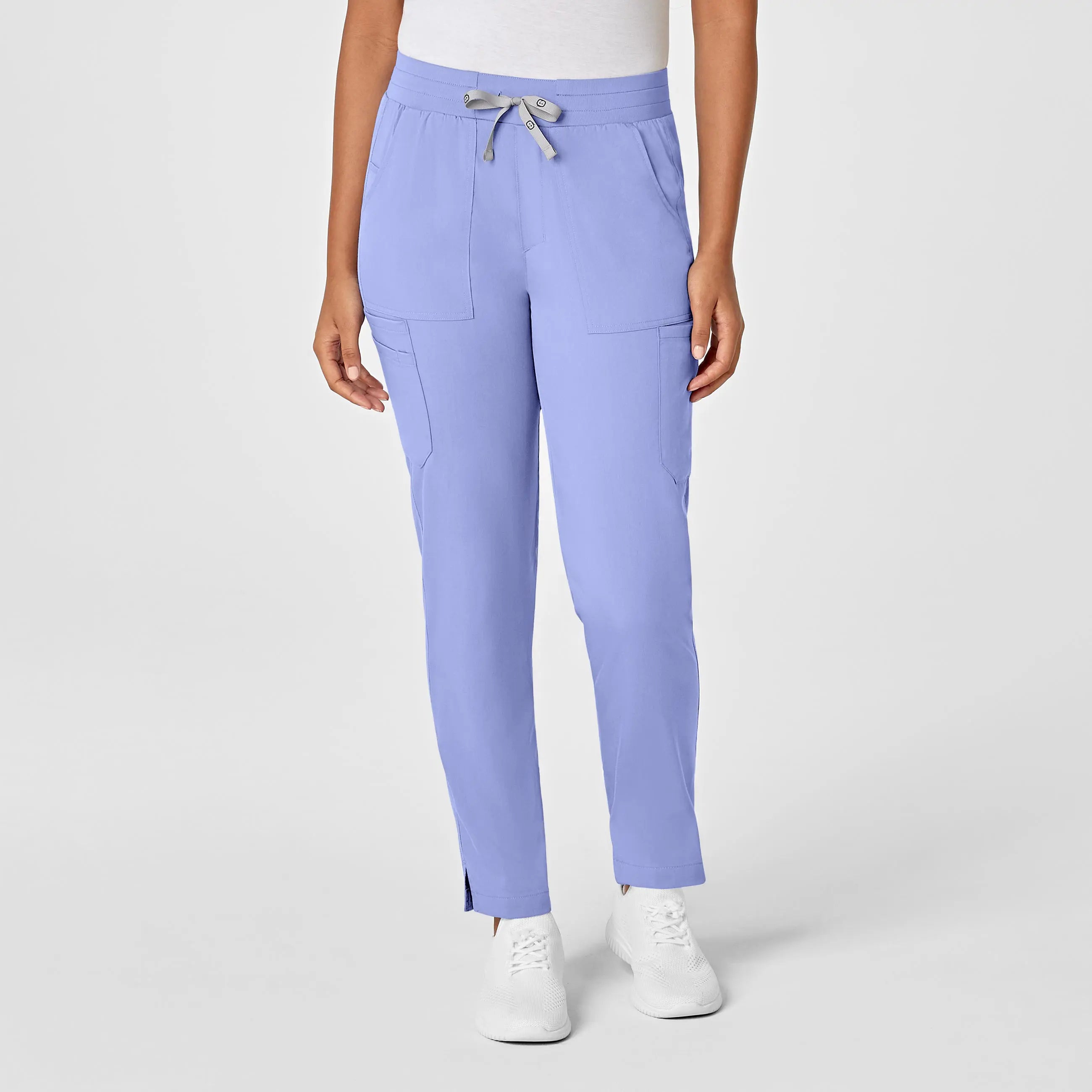 Wink Women's Slim Leg Cargo Scrub Pant - Ceil Blue