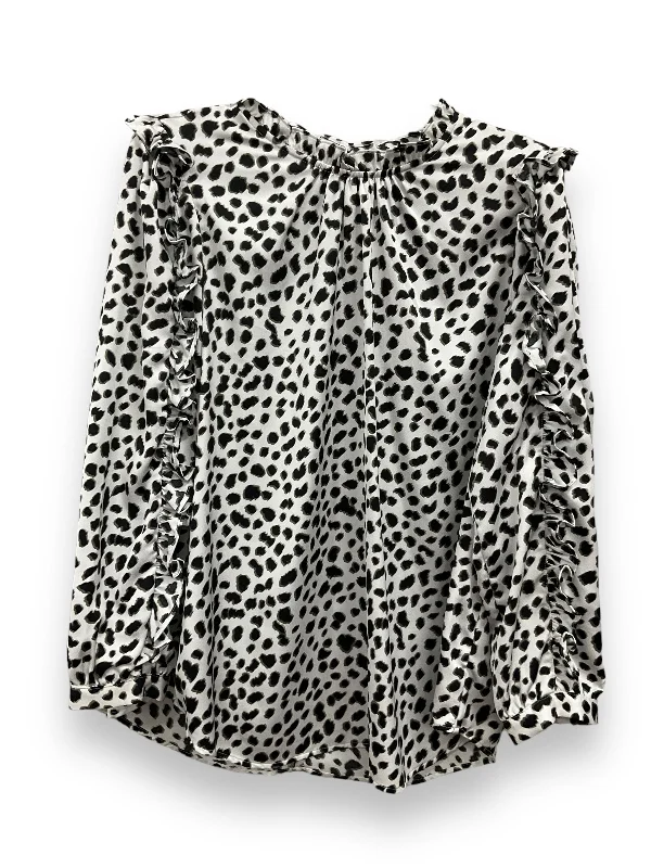 Animal Print Blouse Short Sleeve J. Crew, Size Xl