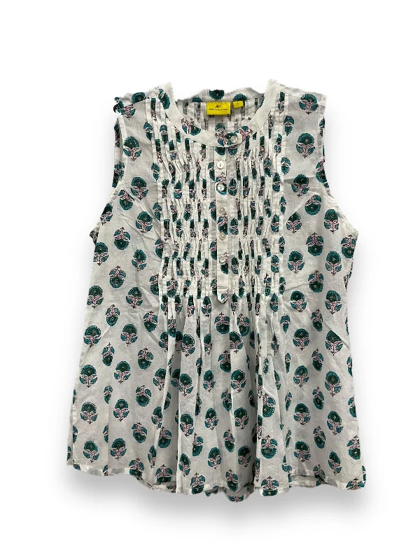 Floral Print Top Sleeveless Cma, Size L