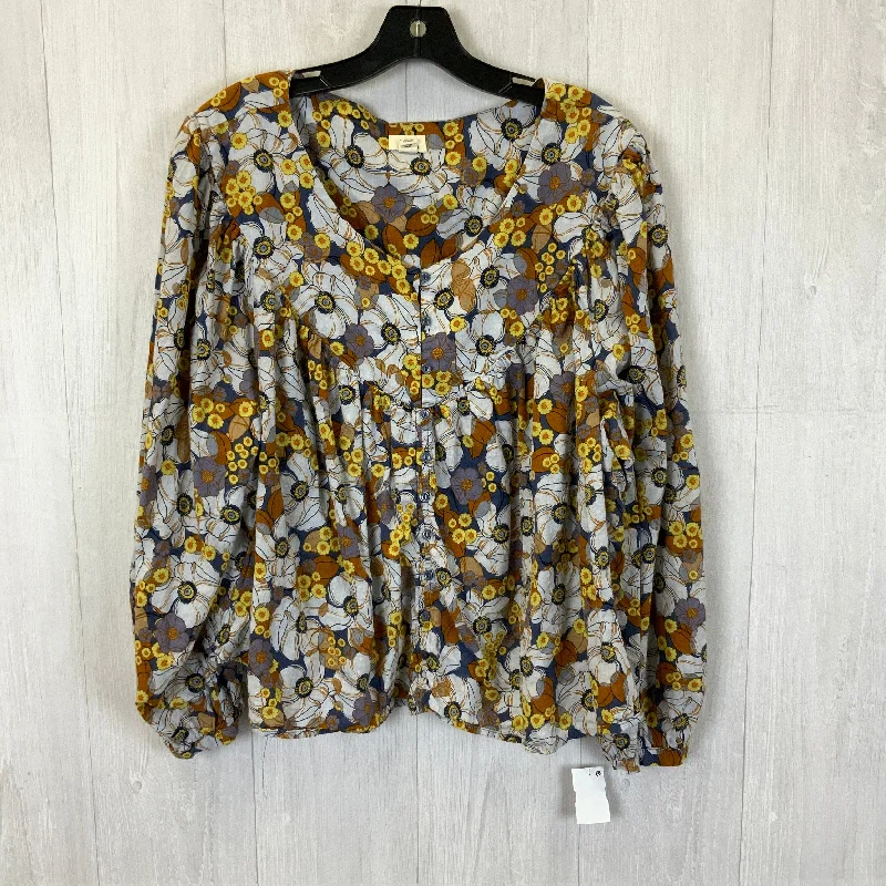 Top Long Sleeve By Ana In Floral Print, Size: 3x