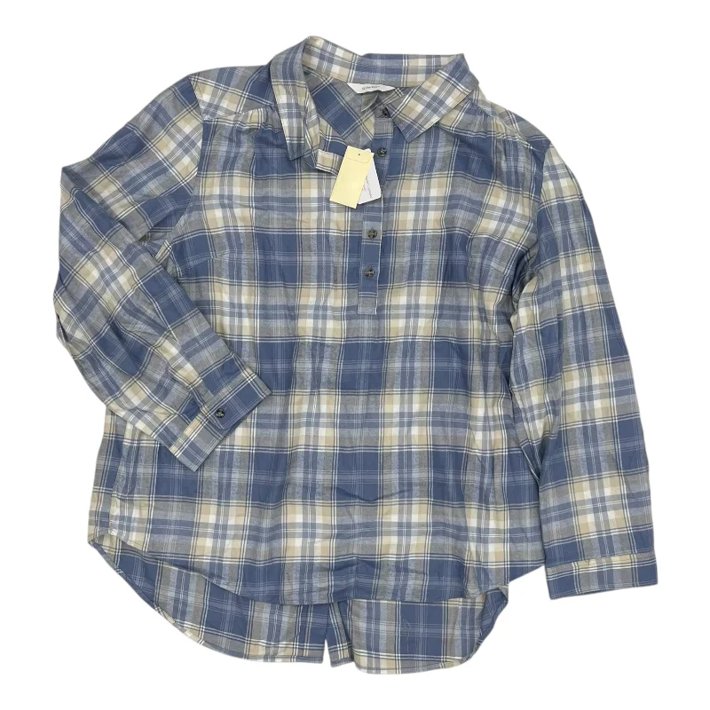 Top Ls By Cj Banks In Plaid Pattern, Size:2X